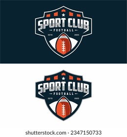 American football logo template, vector illustration