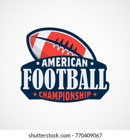 American Football Logo Template Vector Design Stock Vector (Royalty ...