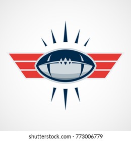 American Football Logo Template. Vector Design Illustration