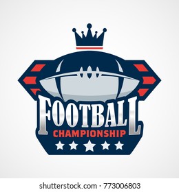 American Football Logo Template. Vector Design Illustration