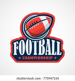 American Football Logo Template. Vector Design Illustration