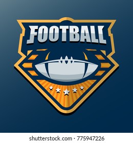 American Football Logo Template. Vector Design Illustration