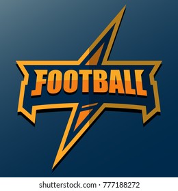 American Football Logo Template. Vector College Logos Illustration