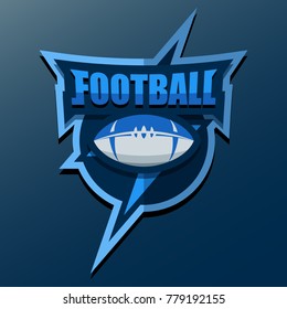 American Football Logo Template. Vector College Logos Illustration