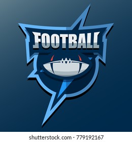 American Football Logo Template. Vector College Logos Illustration