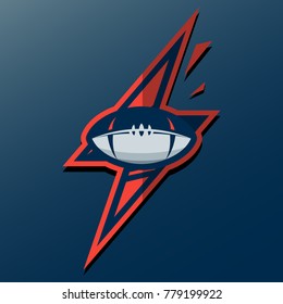 American Football Logo Template. Vector College Logos Illustration