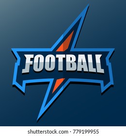 American Football Logo Template. Vector College Logos Illustration