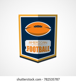 American Football Logo Template. Vector College Logos Illustration