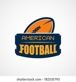 American Football Logo Template. Vector College Logos Illustration