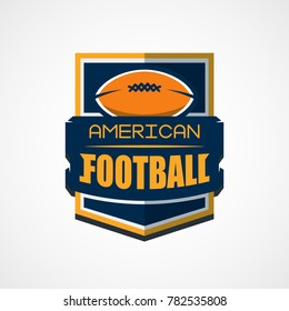 American Football Logo Template. Vector College Logos Illustration