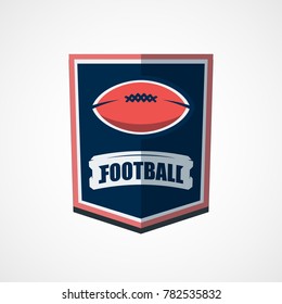 American Football Logo Template. Vector College Logos Illustration