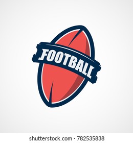 American Football Logo Template. Vector College Logos Illustration
