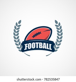 American Football Logo Template. Vector College Logos Illustration