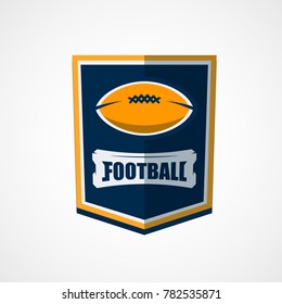 American Football Logo Template. Vector College Logos Illustration