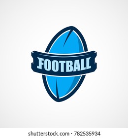 American Football Logo Template. Vector College Logos Illustration