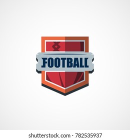 American Football Logo Template. Vector College Logos Illustration