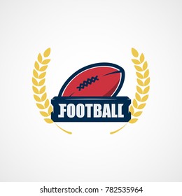 American Football Logo Template. Vector College Logos Illustration
