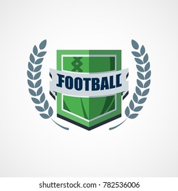 American Football Logo Template. Vector College Logos Illustration