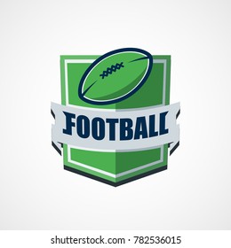 American Football Logo Template. Vector College Logos Illustration