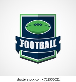 American Football Logo Template. Vector College Logos Illustration