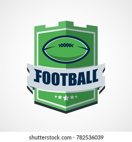 American Football Logo Template. Vector College Logos Illustration