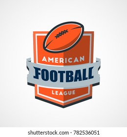American Football Logo Template. Vector College Logos Illustration
