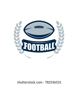 American Football Logo Template. Vector College Logos Illustration