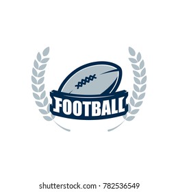 American Football Logo Template. Vector College Logos Illustration