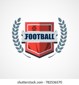 American Football Logo Template. Vector College Logos Illustration