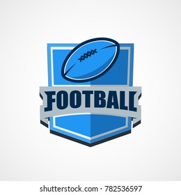 American Football Logo Template. Vector College Logos Illustration