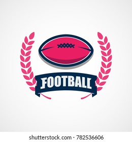 American Football Logo Template. Vector College Logos Illustration