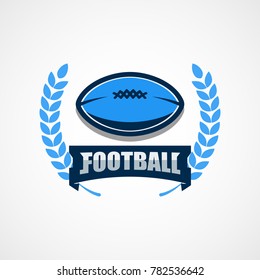 American Football Logo Template. Vector College Logos Illustration