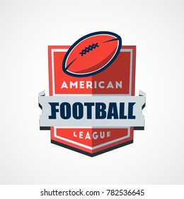 American Football Logo Template. Vector College Logos Illustration