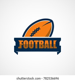 American Football Logo Template. Vector College Logos Illustration