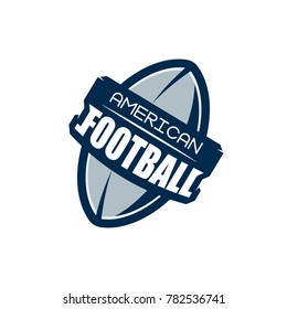 American Football Logo Template. Vector College Logos Illustration