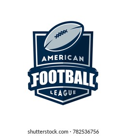 American Football Logo Template. Vector College Logos Illustration