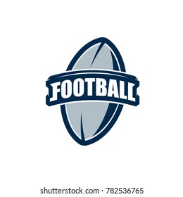 American Football Logo Template. Vector College Logos Illustration