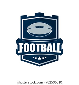American Football Logo Template. Vector College Logos Illustration