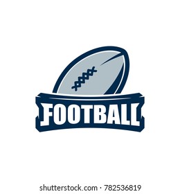American Football Logo Template. Vector College Logos Illustration