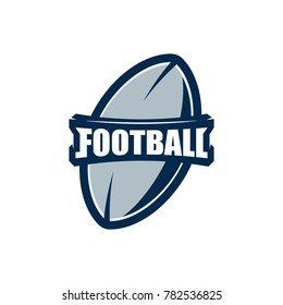 American Football Logo Template. Vector College Logos Illustration