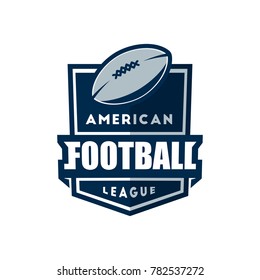 American Football Logo Template. Vector College Logos Illustration