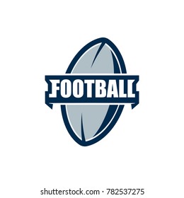 American Football Logo Template. Vector College Logos Illustration