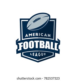 American Football Logo Template. Vector College Logos Illustration