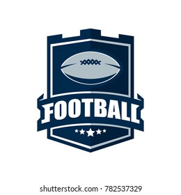 American Football Logo Template. Vector College Logos Illustration