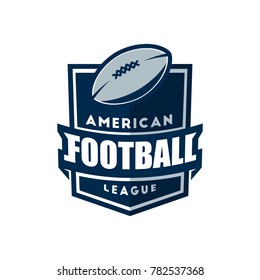 American Football Logo Template. Vector College Logos Illustration