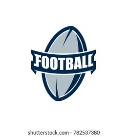 American Football Logo Template. Vector College Logos Illustration