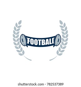 American Football Logo Template. Vector College Logos Illustration