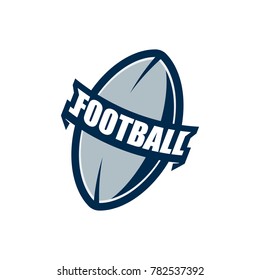 American Football Logo Template. Vector College Logos Illustration