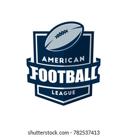 American Football Logo Template. Vector College Logos Illustration