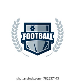 American Football Logo Template. Vector College Logos Illustration